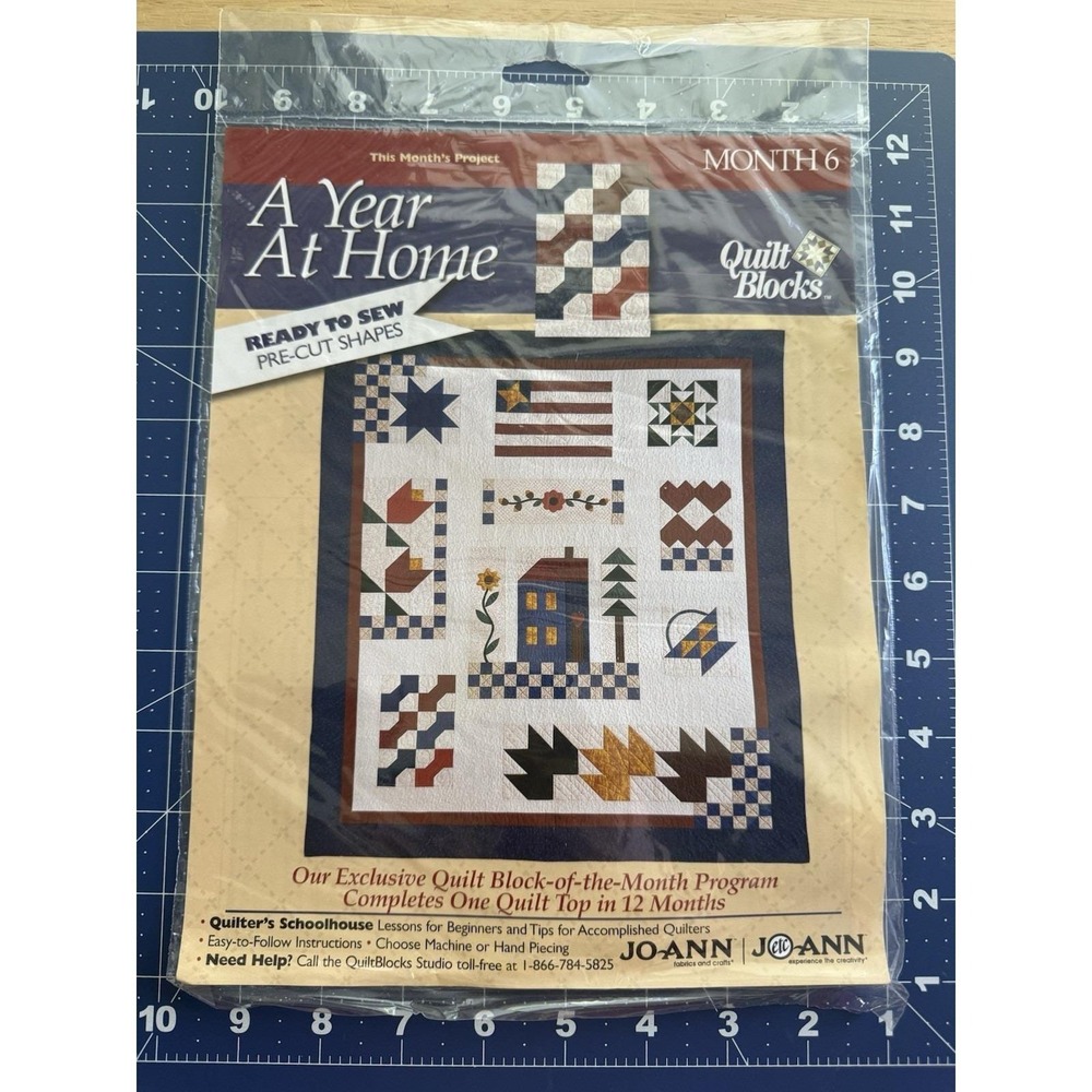 Joann 2000 A Year at Home Quilt Block of the Month Kit 6 Bow Tie New Sealed
